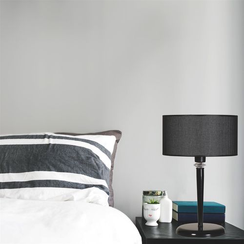 Maya Siyah Masa Lambası Hasır Siyah Abajurlu Black Table Lamp slika 1