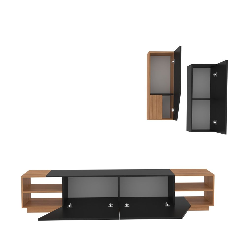 Teak TV Komoda Zebra - Crna, Teak Black slika 8