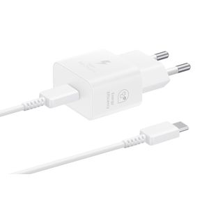 Samsung kućni punjač USB-C s kabelom C-C 25W, white