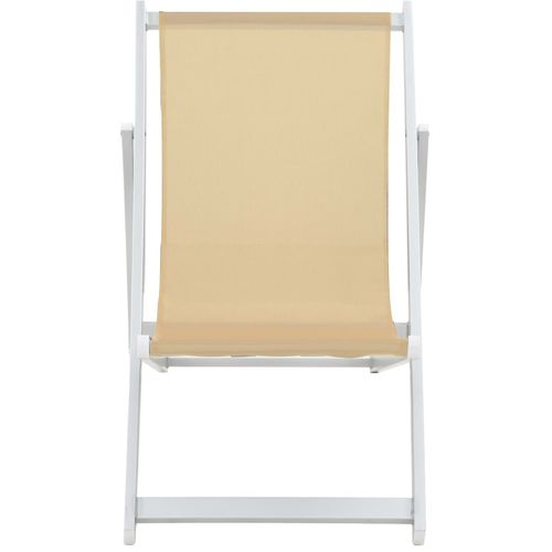 Sklopive stolice za plažu od aluminija i tekstilena 2 kom krem slika 9
