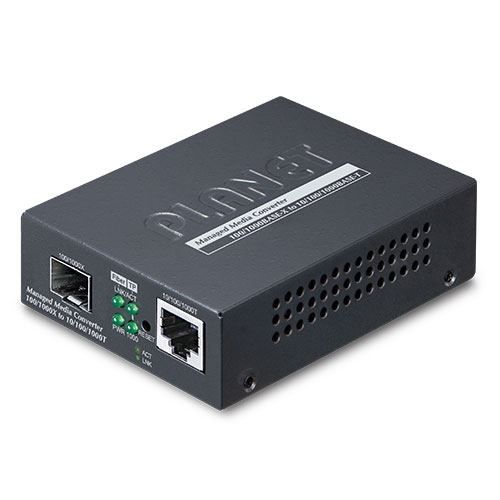 Planet 10 100 1000BASE-T to 100 1000BASE-X SFP Managed Media Converter slika 1