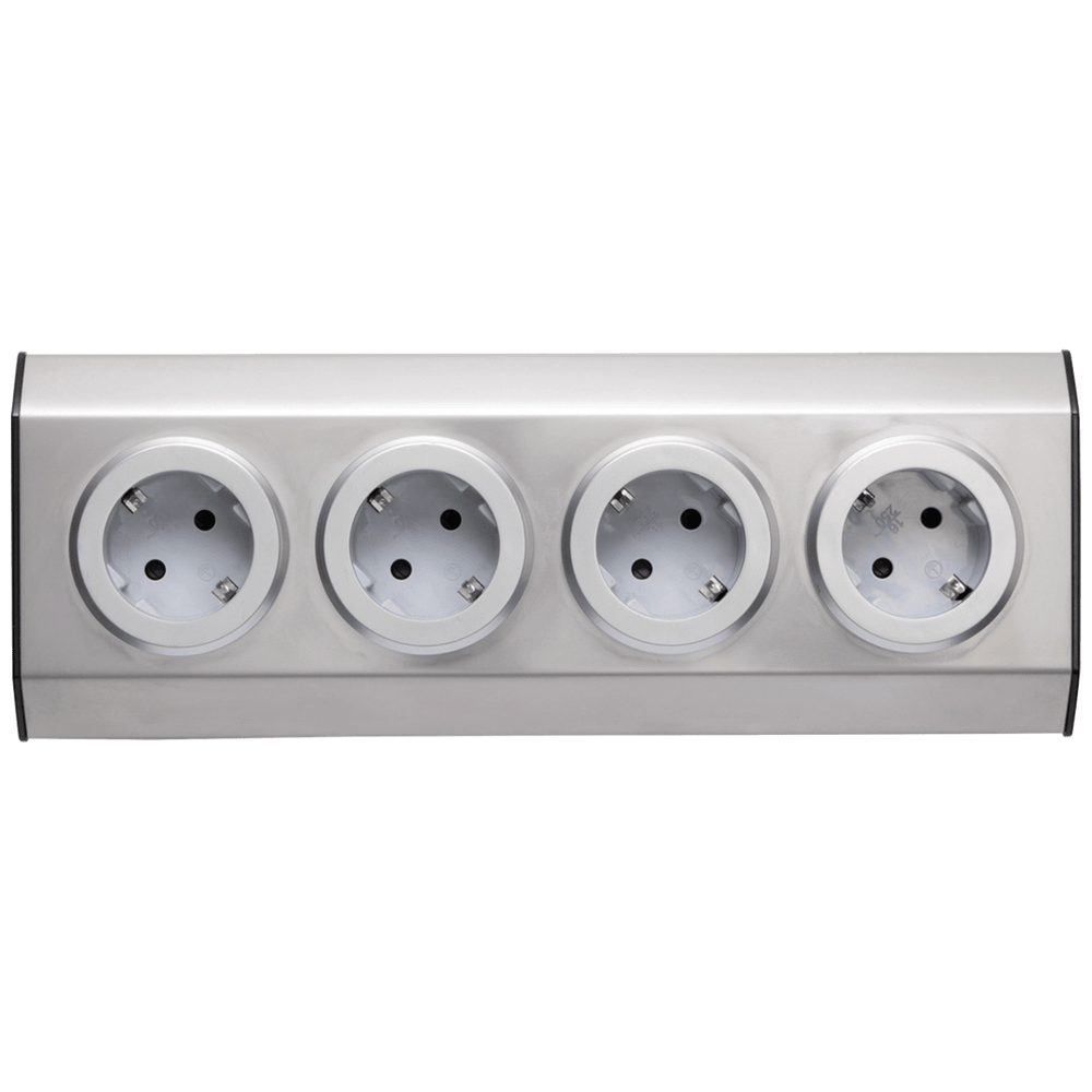 home Strujni razdjeljnik sa 4 utičnice, INOX - KNV 04 slika 1