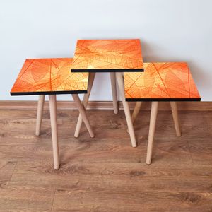 Nesting Table (3 Pieces) 3Shp359 - colours: Orange OrangeYellow