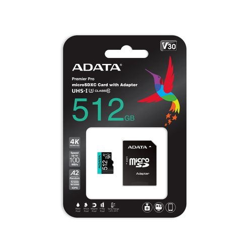 A-DATA Memorijska kartica UHS-I U3 MicroSDXC 512GB V30S class 10 + adapter AUSDX512GUI3V30SA2-RA1 slika 6