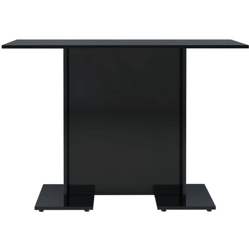 Blagovaonski stol visoki sjaj crni 110 x 60 x 75 cm od iverice slika 15