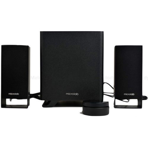 Microlab M600BT Aktivni drveni zvucnici 2.1 40W RMS(16W,2x12W) BLUETOOTH k-daljinski, 3.5mm CRNI slika 3