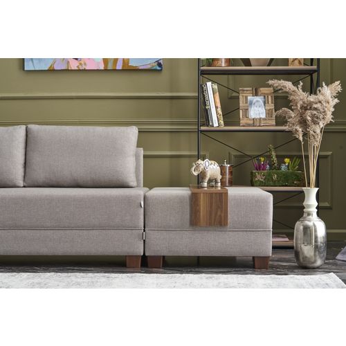 Atelier Del Sofa Kutna garnitura na razvlačenje FLY, lijeva, krem, Fly Left - Cream slika 5