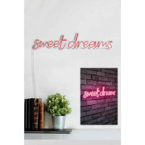 Wallity Ukrasna plastična LED rasvjeta, Sweet Dreams - Pink slika 2