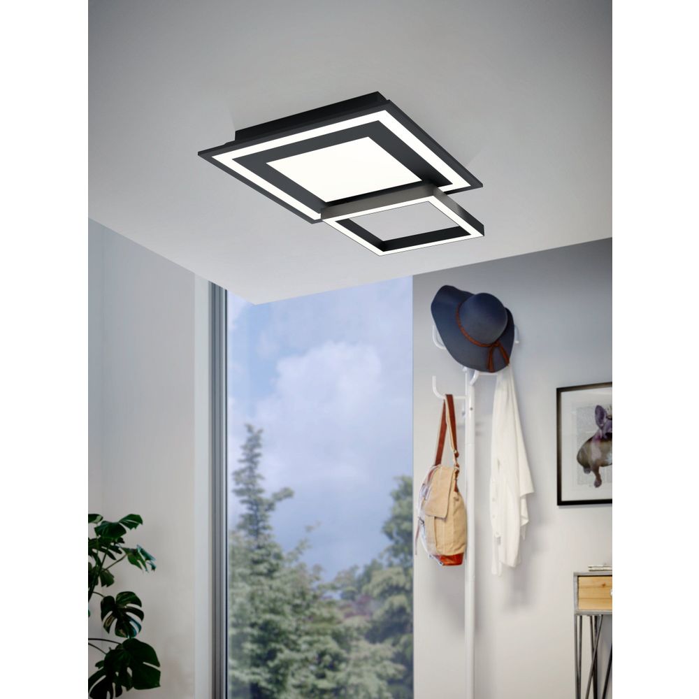 Eglo zidna/stropna rasvjeta savatarila-c led 20w 2700-6500k 2750lm crno/bijelo š slika 2