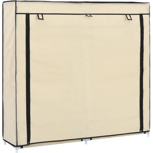 282433 Shoe Cabinet with Cover Cream 115x28x110 cm Fabric slika 26