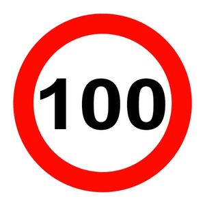 Naljepnica Ograničenja Brzine 100 km/h