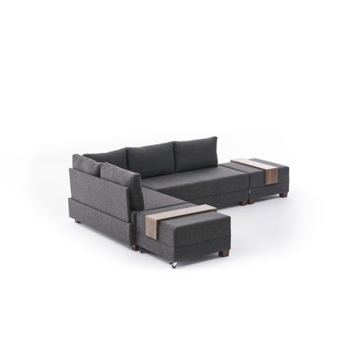 Atelier Del Sofa Fly Left - Anthracite Anthracite Corner Sofa-Bed slika 6