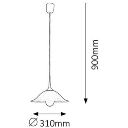 Rabalux Alabastro visilica D30 E27 60W bela slika 3