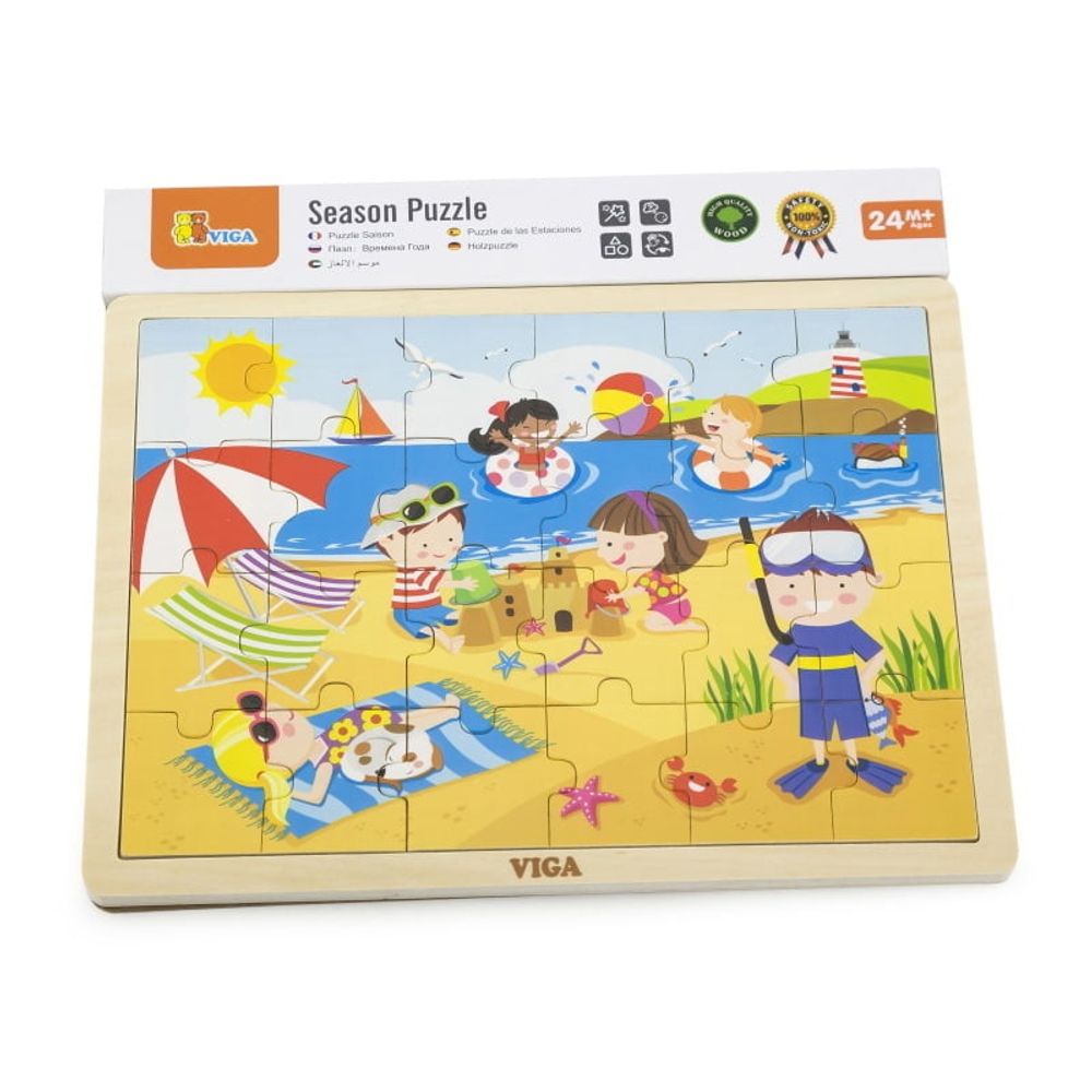 Viga Drvene puzzle ljeto, 24kom slika 1