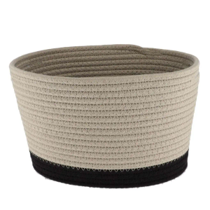 Tendance pletena košara 28x22,5 cm, bež crna