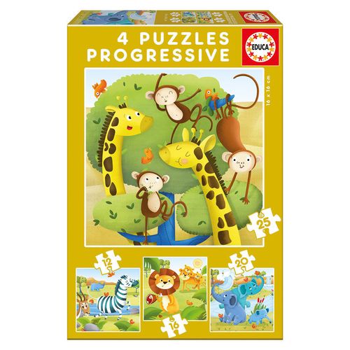 Wild Animals Progressive puzzle 12-16-20-25pcs slika 1