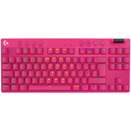 LOGITECH G PRO X TKL LIGHTSPEED Mechanical Gaming Keyboard - MAGENTA - US INT'l - TACTILE slika 1