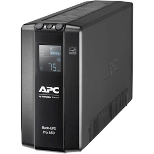 Back-UPS Pro APC, 650VA/390W, Tower, 230V, 6x IEC C13 utičnica, AVR, LCD, zamjenjiva baterija slika 1