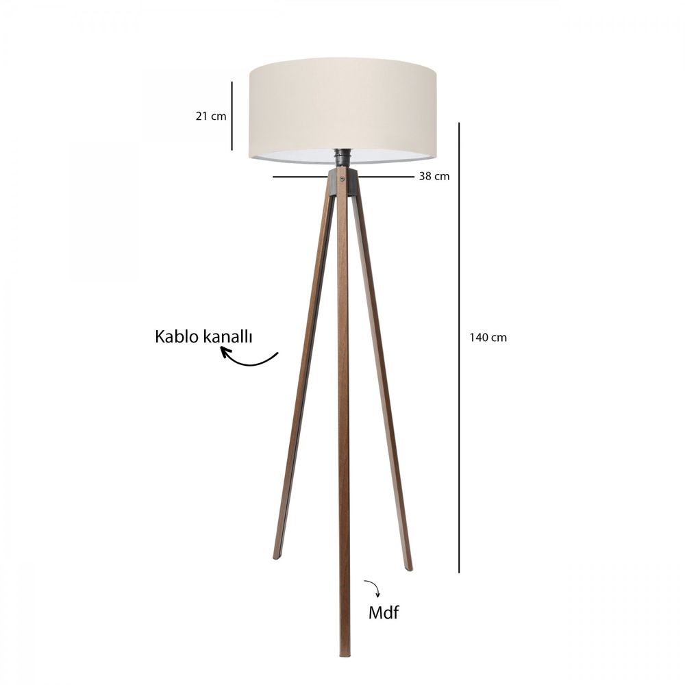 AYD-3685 Krem Podna Lampa slika 3