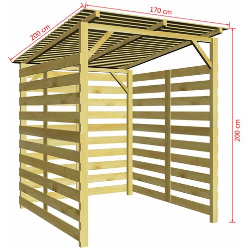 Vrtno spremište za drva od impregnirane borovine slika 9