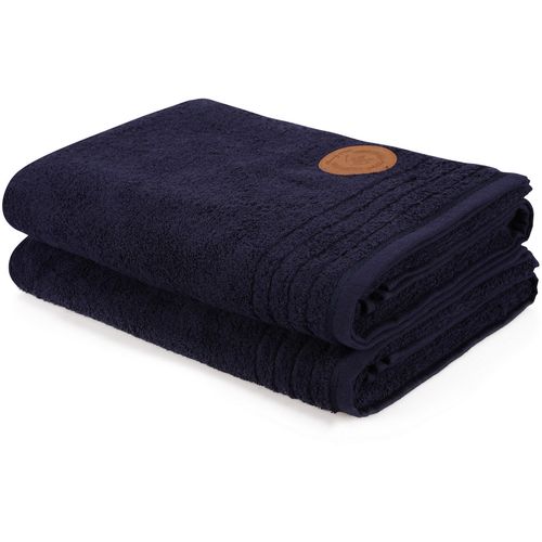 L'essential Maison 410 - Dark Blue Dark Blue Bath Towel Set (2 Pieces) slika 1