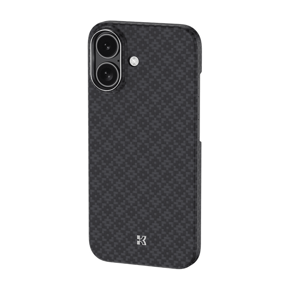Benks Magnetic Air Armor Grid Kevlar maska ​​s metalnim okvirom 600D za iPhone 17 crna slika 3