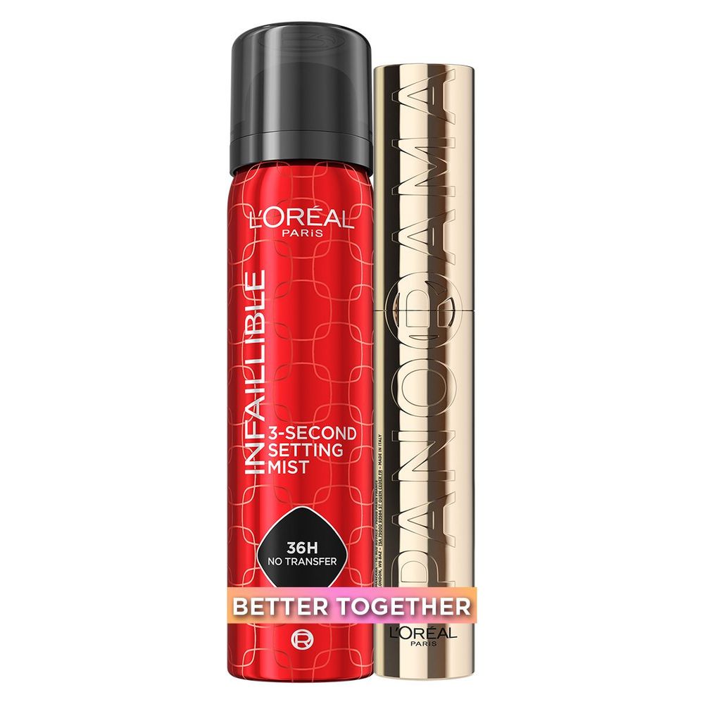 L'Oreal Paris Volume Million Lashes Panorama Maskara + L'Oreal Paris Infaillible Setting Spray Set slika 1