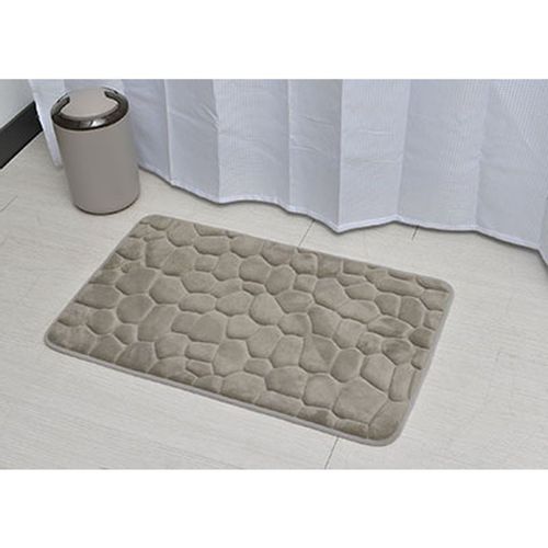 TENDANCE TEPIH ZA KADU PEBBLE 50X80CM MEMORIJSKA PENA SIVO SMEĐA  7718N165 slika 1