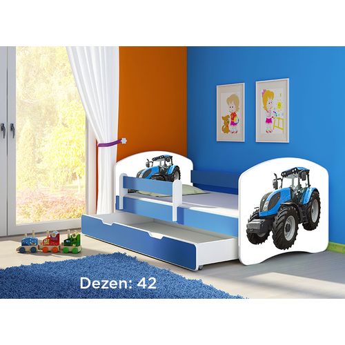 Deciji krevet ACMA II 160x80 F + dusek 6 cm BLUE42 slika 1