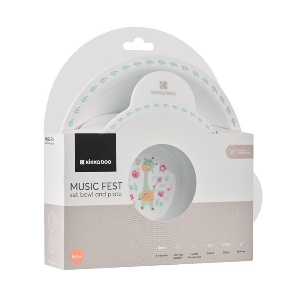 Kikka Boo Set Tanjir i zdjelica Music Fest slika 6