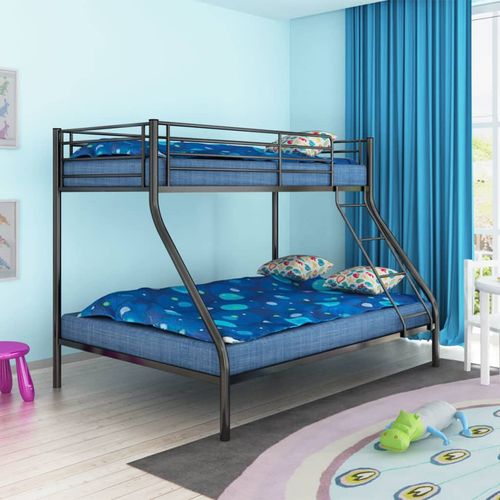 Okvir za dječji krevet na sprat metalni crni 140x200/90x200 cm slika 18