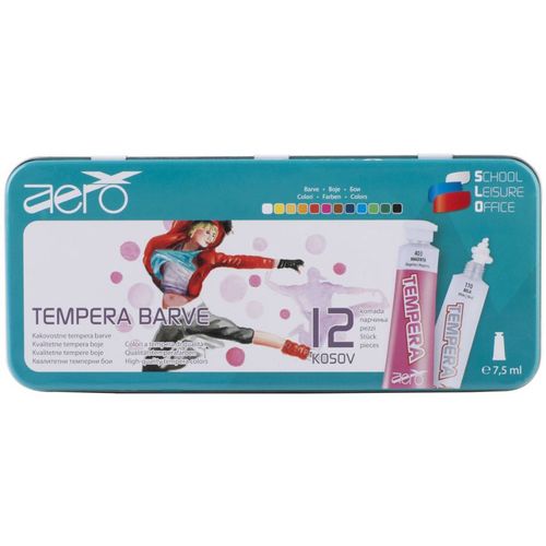 Aero Tempera 7,5 ml tubice, 12 kom u limenoj kutiji - Design Plesačica 9201-2412  slika 2