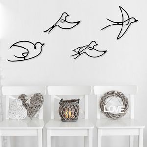 Decorative metal wall accessory Hope, colour: black