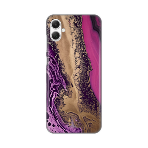 Torbica Silikonska Print za Samsung A055F Galaxy A05 Purple Gold Marble