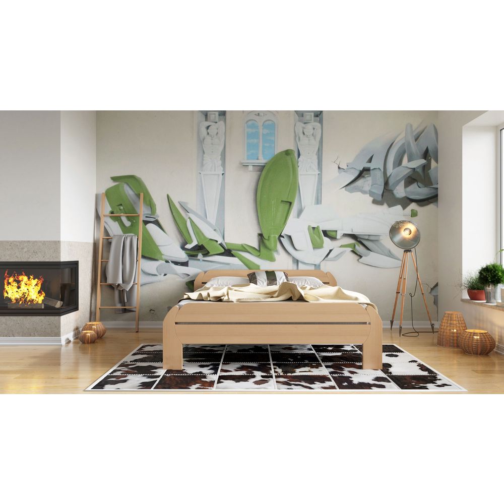 Maserwood Krevet Monako 160 x 200, Bukva, Natur  slika 2