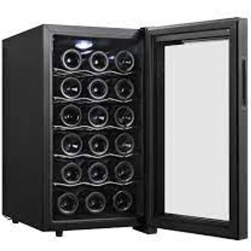 SOGO Vino hladnjak, staklena vrata, 6 polica, LED, 12-18 ° Temp 18 boce 48L, 50W slika 2