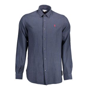 US POLO SHIRT LONG SLEEVE MAN BLUE