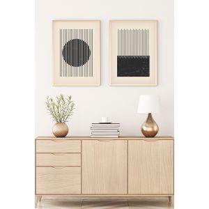 Huhu82 - Višenamjenska Dekorativna Slika u Ramovima (2 Komada) - 50 x 35 cm, Višebojna