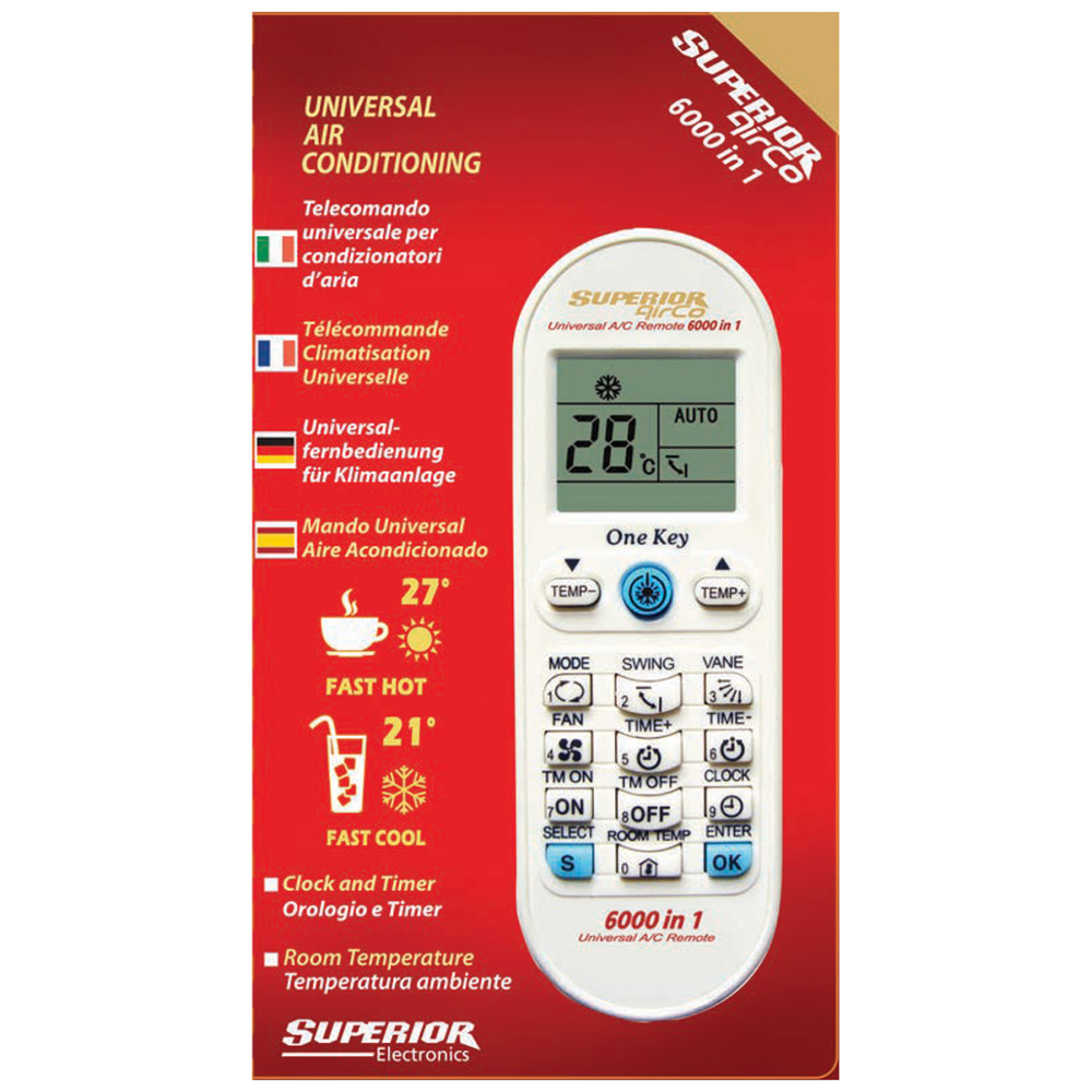 Superior Daljinski upravljač za klime, 6000 kodova, univerzalni - RC AirCo 6000in1 slika 2