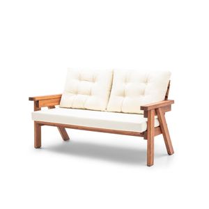 Abant - Krem Sofa sa 3 Mjesta u Orahu