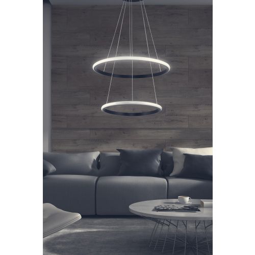 Leonis Black-White Light Black Chandelier slika 1