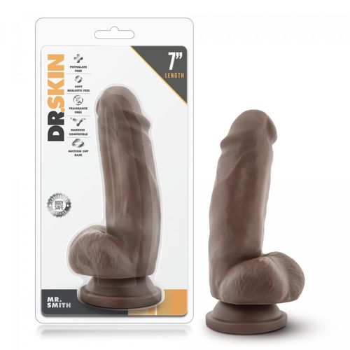 Dildo Dr. Skin - Mr. Smith, 18 cm, tamno smeđi slika 4