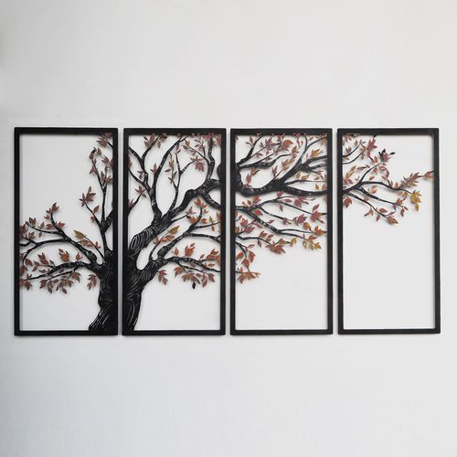 Wallity Metalna zidna dekoracija Autumn Vibes Set of 4- APT740 S slika 7