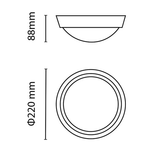 LED stropna svjetiljka, 18W, IP65, 4000K, 1350lm slika 5