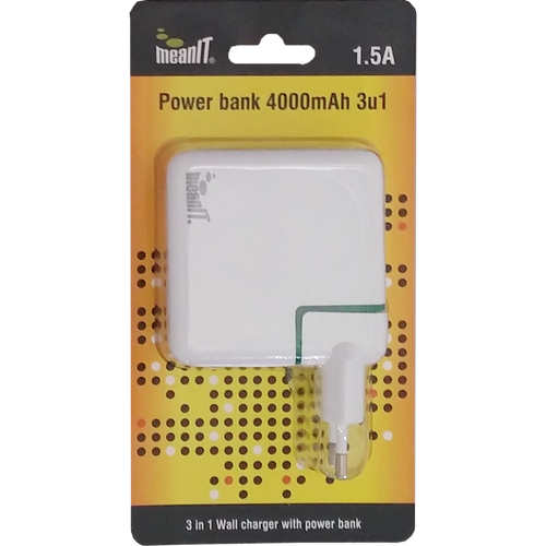 MeanIT powerbank i punjač 4000mAh,3IN1 slika 1