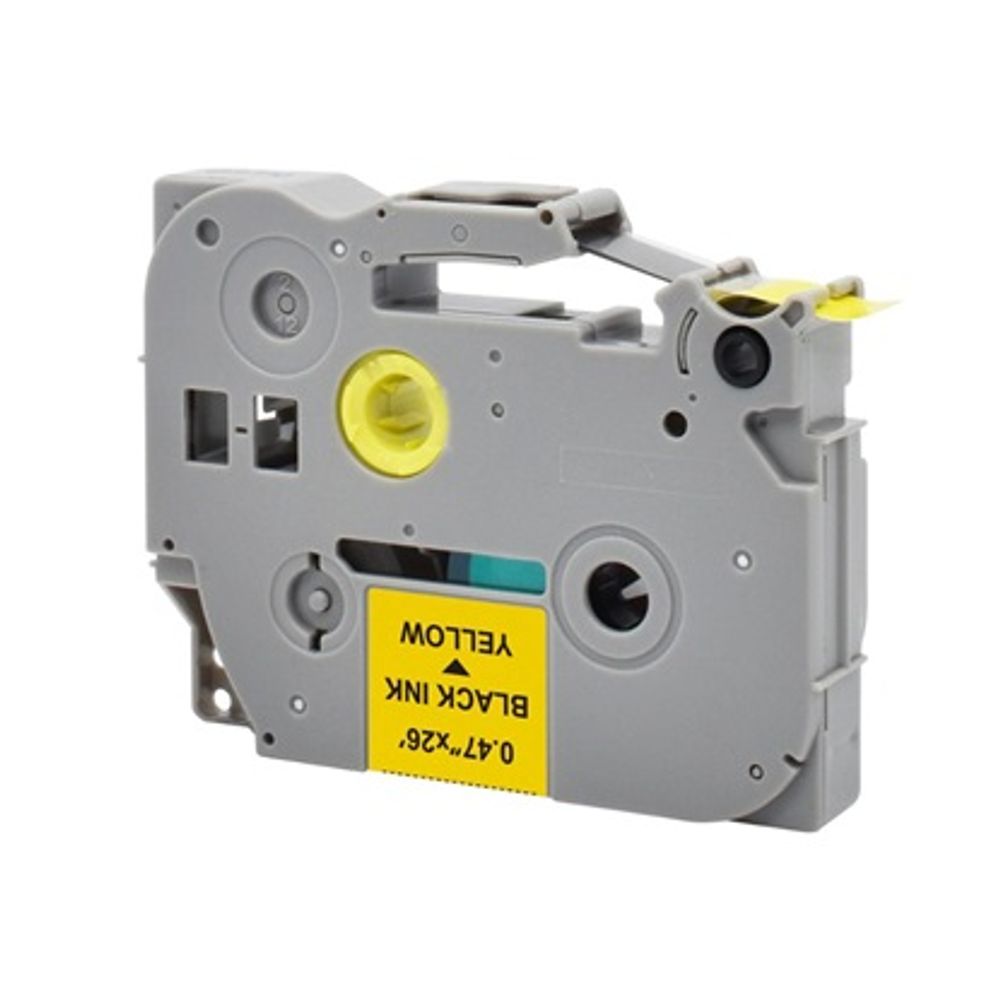 MediaRange Label Tape Cartridge, Replacing Brother TZ-631/TZe-631, 12mm, 8m, Laminated and Permanent Adhesive, Black on Yellow slika 1