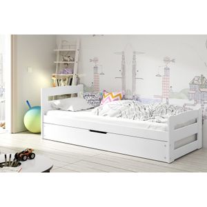 Drveni dječji krevet Ernie s podiznom ladicom - 200*90cm - bijeli