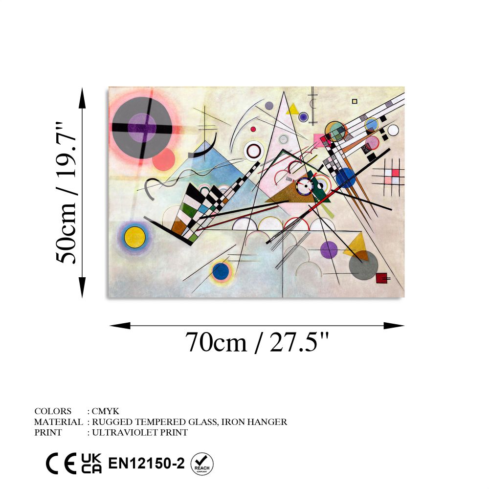 UV-415 Dekorativna Slika na Kaljenom Staklu 50 x 70 cm, Višebojna slika 8