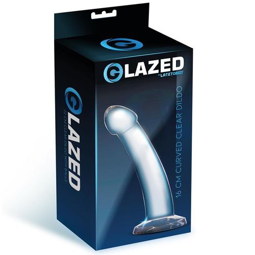 Glazed zakrivljeni prozirni dildo 16cm ili 18cm slika 10