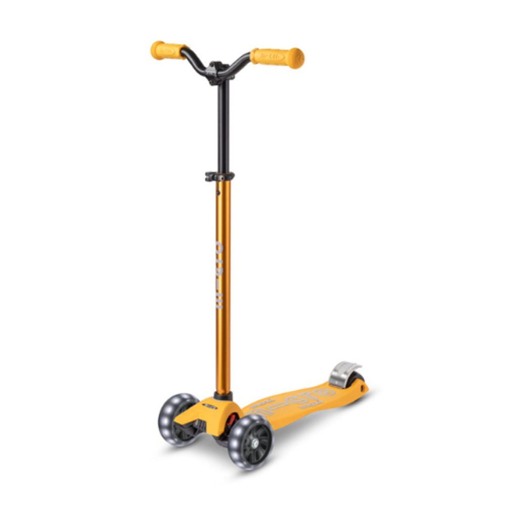 Micro Romobil Maxi Deluxe Pro LED, Sunburst Yellow slika 1
